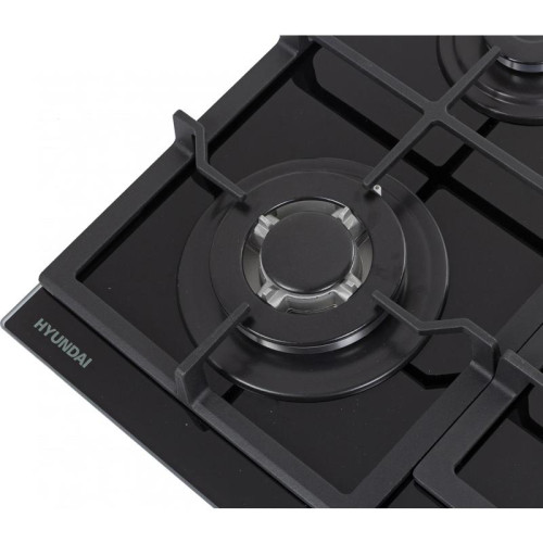 Газовая варочная поверхность/ Газовая варочная поверхность Hyundai HHG 6436 BG черный