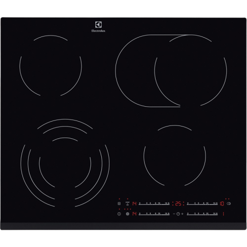 Встраиваемая электрическая панель ELECTROLUX/ Электрическая,  59х52, стеклокерамика, независимая, черная
