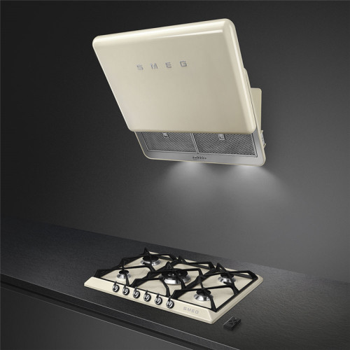 Встраиваемые газовые панели SMEG/ Газ,  Victoria, газовая варочная панель, 70 см, кремовая