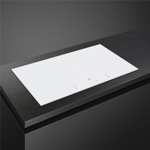 Встраиваемые индукционные панели SMEG/ индукционная, 90 см, Multizone, прямой край, белое стекло