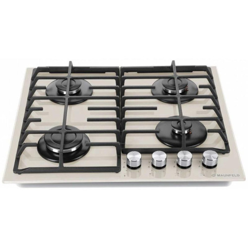 Газовая варочная поверхность/ Газовая варочная поверхность Maunfeld EGHG.64.6CBG/G бежевый