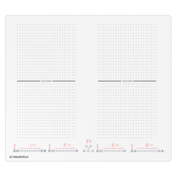 Встраиваемые индукционные панели MAUNFELD/ Индукционная варочная панель с двумя Flex Zone и Booster MAUNFELD CVI594SF2WH, 60 см, 4 конфорки, Flex Zone, слайдерное управление, мощность конфорок 2000, 2000, 1500, 1500 Вт, технология непрерывного нагрева, та