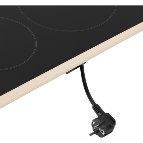 Электрическая варочная панель MAUNFELD/ Электрическая варочная панель EEHE.32VCBGB.R Hi-Light, механическое управление, 2 конфорки, мощность конфорок 1200, 1700 Вт, автоматическое выключение, цвет бежевый/бронзовый