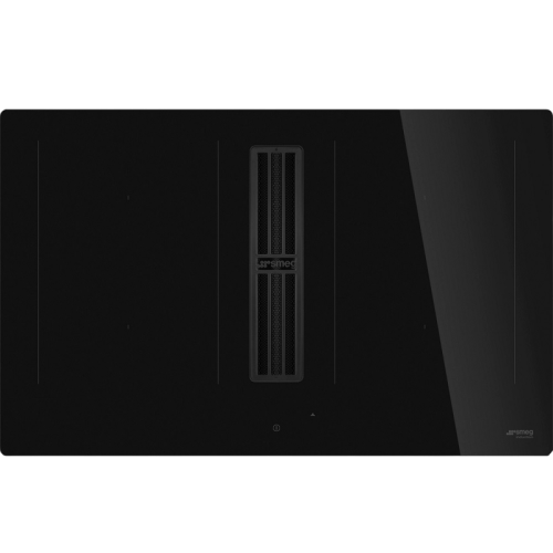 Индукционная варочная поверхность с интегрированной вытяжкой SMEG/ Индукционная варочная поверхность с интегрированной вытяжкой SMEG, 80 см, прямой край, 4 зоны приготовления с функцией booster, 2 multizone, 9 уровней мощности, сенсорное управление, 8 ско