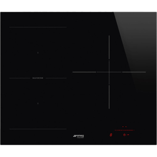 Варочная поверхность Smeg/ Варочная поверхность Smeg, 60 см, индукция, слайдерное управление, 3 зоны нагрева, 17 уровней мощности, автоматическое определение посуды, таймер, пауза, индикация остаточного тепла, цвет черный