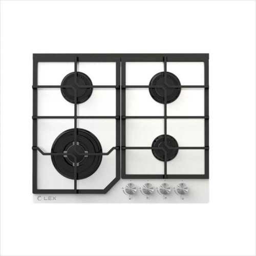 Газовая варочная поверхность/ Газовая варочная поверхность Lex GVG 640-1 WH белый