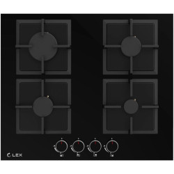 Газовая варочная поверхность/ Газовая варочная поверхность Lex GVG 644 BBL черный