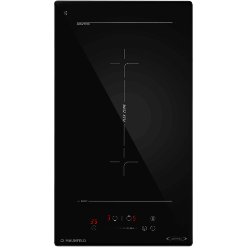 Индукционная варочная панель MAUNFELD/ Индукционная варочная панель MAUNFELD, домино, 30 см, сенсорное управление, таймер, FLEX зона, автоматическое выключение, бустер, блокировка панели, черный цвет