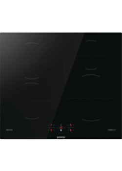 Индукционная варочная панель GORENJE/ Независимая индукционная варочная панель, 4 конфорки, стеклокерамика, сенсорная панель управления, PowerBoost, Распознование посуды, без рамки, блокировка от детей, автоблокировка, цвет черный