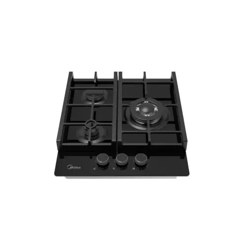 Газовая варочная панель MIDEA/ MDK/Газовая варочная панель MIDEA, 45 см, WOK-конфорка, чугунные решетки, автоподжиг, газконтроль, адаптер для кофе, цвет черный
