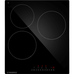 Встраиваемая варочная панель/ Электрическая варочная панель, 45 см, 3 конфорки, сенсорное управление, автоматическое отключение