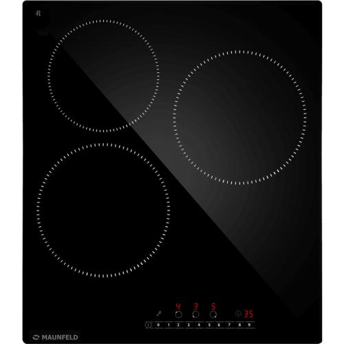 Встраиваемая варочная панель/ Электрическая варочная панель, 45 см, 3 конфорки, сенсорное управление, автоматическое отключение