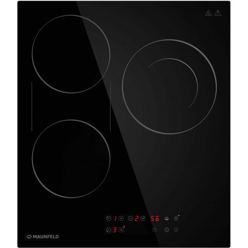 45см, стеклокерамика, сенсорное управление, таймер, черная