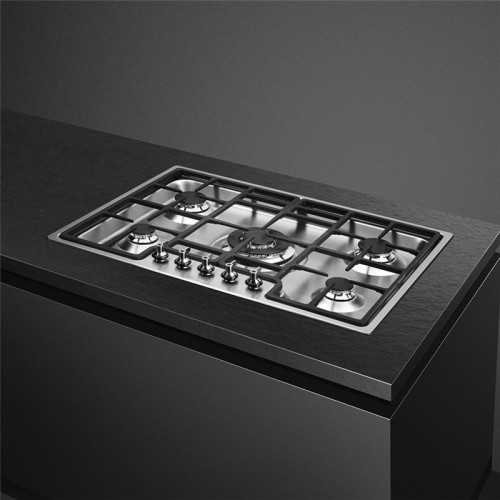 Встраиваемые газовые панели SMEG/ Газ,  Газовая варочная панель, 72 см,нержавеющая сталь/ фурнитура Linea и Classica в комплекте