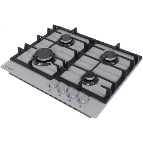 Газовая варочная поверхность/ Газовая варочная поверхность Lex GVG 642-1 GR серый