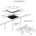 Встраиваемая электрическая панель AEG/ Независимая, 59 см шириной,  , скошенный край, индивидуальный слайдер для каждой зоны нагрева, 3-хступенчатая индикация остаточного тепла, акустический сигнал (вкл/выкл),  блокировка панели управления, Count-up timer