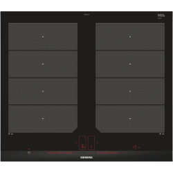 Встраиваемая электрическая варочная панель Siemens/ Индукционная,  5.1 x 59.2 x 52.2 см, индукция, таймер, черный, сенсорное управление, скошенный край