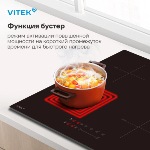 Индукционная варочная поверхность/ Индукционная варочная поверхность Vitek VHI6410 черный