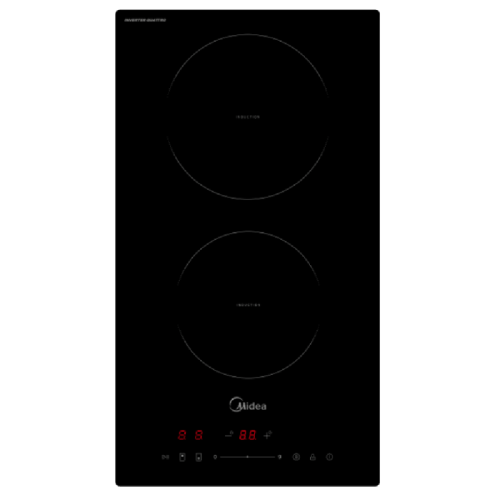 Индукционная варочная поверхность Midea/ MDK/Индукционная варочная поверхность Midea, 30 см, 2 индукционные зоны, Booster, сенсорное управление Slider Control, 9 уровней мощности, таймер, инвертер,защита от детей, цвет черный