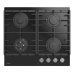 Варочная панель газовая, 60 см, 4 конфорки: экономичная конфорка (0,95 кВт), 2 стандартных конфорки (2х1,7 кВт), ВОК конфорка (2,5 кВт), газ-контроль, электроподжиг, черное высокопрочное Варочная панель газовая, 60 см, 4 конфорки: экономичная конфорка (0,95 кВт), 2 стандартных конфорки (2х1,7 кВт), ВОК конфорка (2,5 кВт), газ-контроль, электроподжиг, черное высокопрочное