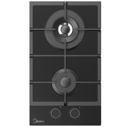 Газовая варочная панель MIDEA/ MDK/Газовая варочная панель MIDEA, 30 см, WOK-конфорка, чугунные решетки, автоподжиг, газконтроль, адаптер для кофе, цвет черный