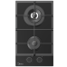 Газовая варочная панель MIDEA/ MDK/Газовая варочная панель MIDEA, 30 см, WOK-конфорка, чугунные решетки, автоподжиг, газконтроль, адаптер для кофе, цвет черный