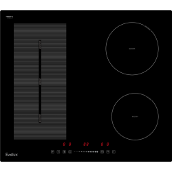 Индукционная варочная панель EVELUX, Hi-Tech, 4 конфорки, бустер, дисплей для каждой зоны нагрева, таймер, защитное отключение, индикация остаточного тепла, поддержание тепла, пауза, 9 уровней мощности, сенсорное управление, цвет черный