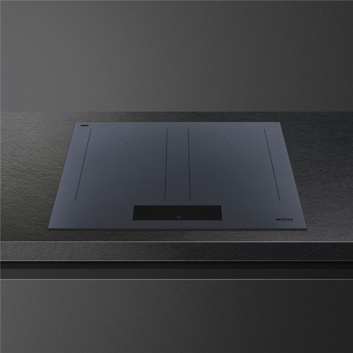 Встраиваемая варочная панель SMEG/ Вид: Индукционная, Коллекция: Linea, Цвет: серый, Материал панели конфорок: Стеклокерамика, Особенности дизайна: Прямой край, Ширина, см: 60, Элементы управления: Сенсорные, Общее количество конфорок: 4