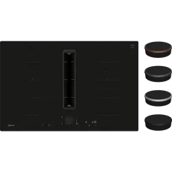 Варочная поверхность с встроенной вытяжкой NEFF/ Без TwistPad  (Аксессуар заказывается отдельно), индукционная, сенсорное управление, 4 конфорки, пауза, поддержание тепла, таймер, индикатор остаточного тепла, блокировка от детей, 17 уровней мощности, буст