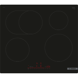 Индукционная,  60 см, индукция, скошенные края, сенсорное управление, черный