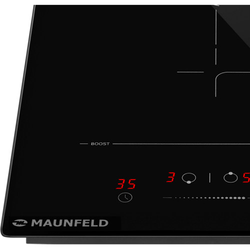 Индукционная варочная панель MAUNFELD/ Индукционная варочная панель MAUNFELD, домино, 30 см, сенсорное управление, таймер, FLEX зона, автоматическое выключение, бустер, блокировка панели, черный цвет