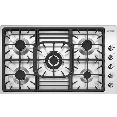 Встраиваемые газовые панели SMEG/ Газ,  Газовая варочная панель, 87 см,нержавеющая сталь/ фурнитура Linea и Classica в комплекте