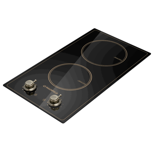 Встраиваемые индукционные панели MAUNFELD/ Встраиваемые индукционные панели MAUNFELD CVI292MBKBR  30 см, Домино, Управление: механическое, стеклокерамика, мощность конфорок 1200, 2000 Вт, автоматическое выключение, таймер, цвет черный/бронза