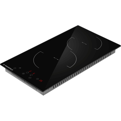 Встраиваемая варочная панель/ Электрическая варочная панель, 30 см, 2 конфорки, сенсорное управление, автоматическое отключение, таймер, черный