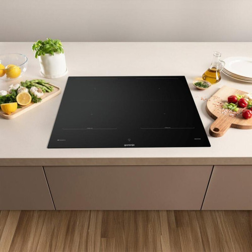 Варочная панель Gorenje/ Варочная панель Gorenje, индукционная, 60 см, 4 конфорки, сенсорное управление, таймер, объединение конфорок Bridge Zone, автораспознавание посуды, PowerBoost, растапливание SoftMelt, сенсоры Iqgrill/iqfry/iqpro, защита от детей, 