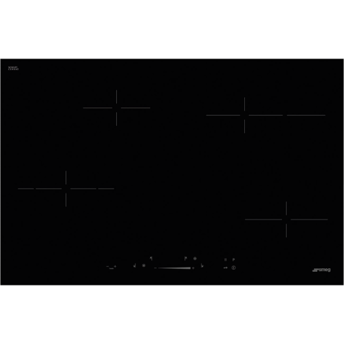 Встраиваемая варочная панель SMEG/ 80 см, ультранизкий профиль, Compact Slider, 4 зоны, черный цвет