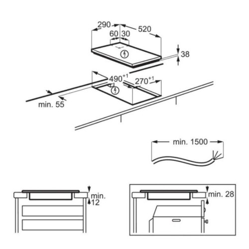 Варочная поверхность/ Варочная поверхность AEG HRB32310CB черный