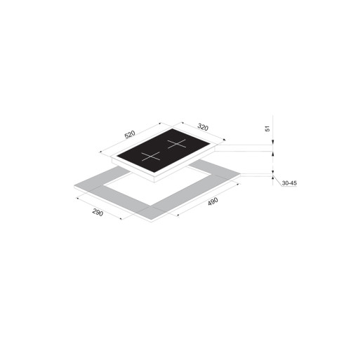 Варочная поверхность Kuppersberg/ Варочная поверхность Kuppersberg, газ, High-Tech, 32 см, автоматический электроподжиг, газ-контроль, форсунки под сжиженый газ, SABAF конфорки, чугунные решетки, цвет белый