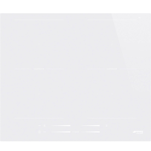 Встраиваемые индукционные панели SMEG/ индукционная, 60 см, прямой край, автоматическое выключение, управление Touch control, белая стеклокерамика