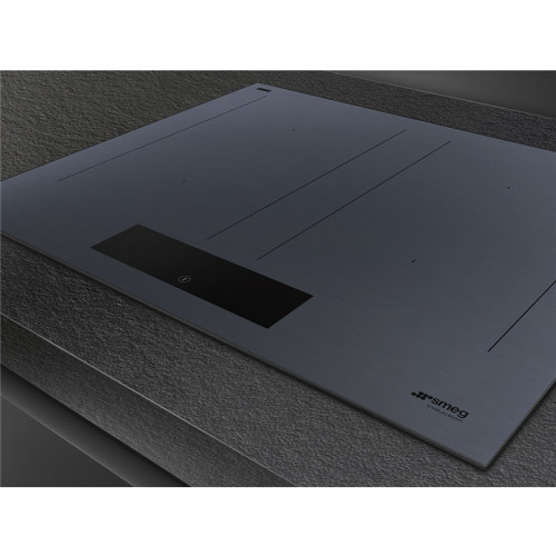 Встраиваемая варочная панель SMEG/ Вид: Индукционная, Коллекция: Linea, Цвет: серый, Материал панели конфорок: Стеклокерамика, Особенности дизайна: Прямой край, Ширина, см: 60, Элементы управления: Сенсорные, Общее количество конфорок: 4