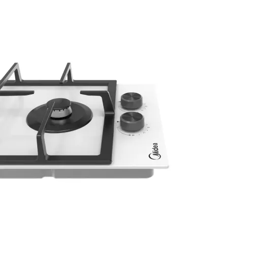 Газовая варочная панель MIDEA/ MDK/Газовая варочная панель MIDEA, 30 см, WOK-конфорка, чугунные решетки, автоподжиг, газконтроль, адаптер для кофе, цвет белый