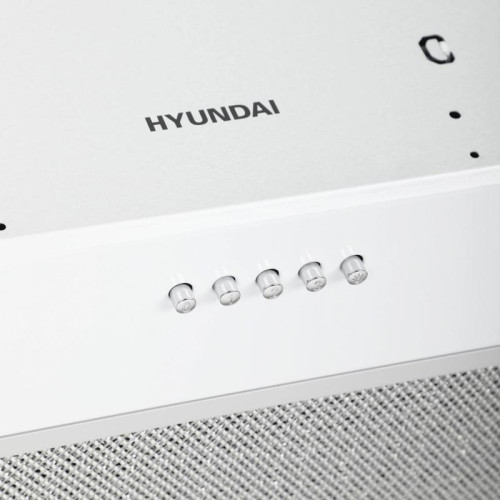 Вытяжка встраиваемая/ Вытяжка встраиваемая Hyundai HBB 6033 W белый управление: кнопочное (1 мотор)