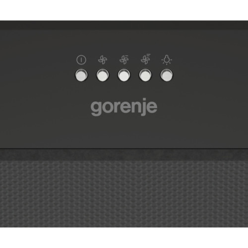 Встраиваемая вытяжка GORENJE/ Встраиваемая вытяжка GORENJE BHI626E6B Вытяжка встраиваемая в шкаф, кнопочное управление,ширина 60см,светодиодное освещение,алюминиевый жировой фильтр,677 м3/ч,цвет черный