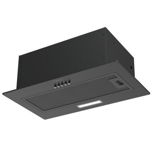 Встраиваемая вытяжка MIDEA/ Встраиваемая вытяжка MIDEA, ширина 52 см, кнопочное управление, LED освещение, 3 скорости, максимальная производительность 400 м3/ч, режим рециркуляции, угольный фильтр в комплекте, уровень шума 65 дБ, цвет черный