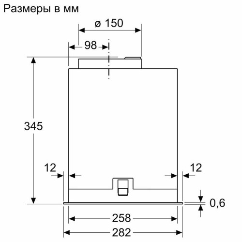 Встраивамая вытяжка шириной 70 см, производительность до 595 м3/ч., 3 ступен и + интенсивный режим, LED-освещение, кнопочный переключатель