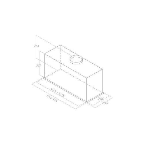 Вытяжка встраиваемая/ Вытяжка встраиваемая Elica FOLD GR/A/72 серый управление: кнопочное (1 мотор)
