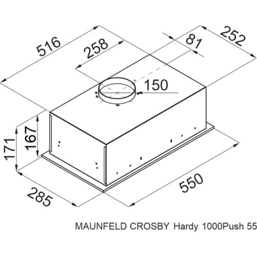 Вытяжка/ Кухонная вытяжка MAUNFELD Crosby Hardy 1000Push белый, полновстраиваемая, 1000 м3/ч, 3 скорости, механическое управление, уровень шума 51 дБ, цвет белый Вытяжка/ Кухонная вытяжка MAUNFELD Crosby Hardy 1000Push белый, полновстраиваемая, 1000 м3/ч, 3 скорости, механическое управление, уровень шума 51 дБ, цвет белый