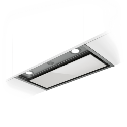 Вытяжки ELICA/ Вытяжки ELICA BOX IN PLUS IXGL/A/60-PRF0097795A Декоративный дизайн, 60 см, 1000 куб.м., механическое поворотное управление, нержавеющая сталь+белое стекло