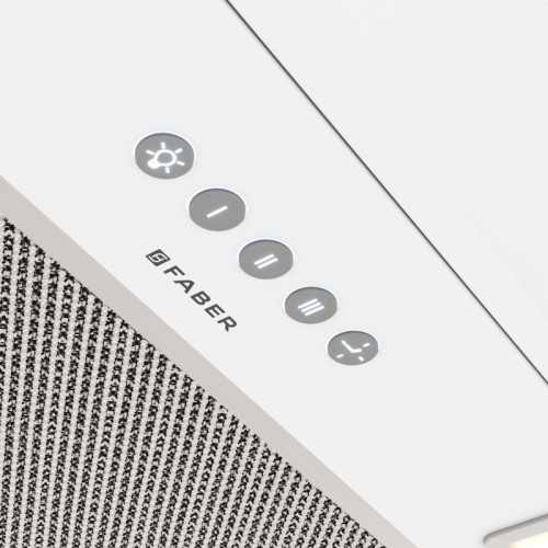 Встраиваемая вытяжка Faber/ BETTER, SCATOLA WH A60, встраиваемая, 60 см, 1000 м3/ч, электронное управление, LED освещение, уровень шума 36-57 дБ, цвет белый