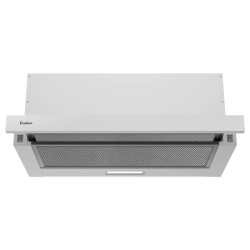 Встраиваемая вытяжка EVELUX, телескопическая, 60 см, 2 скорости, произваодительность 710 м3/ч, механическое управление, LED освещение, Hi-Tech, цвет белый